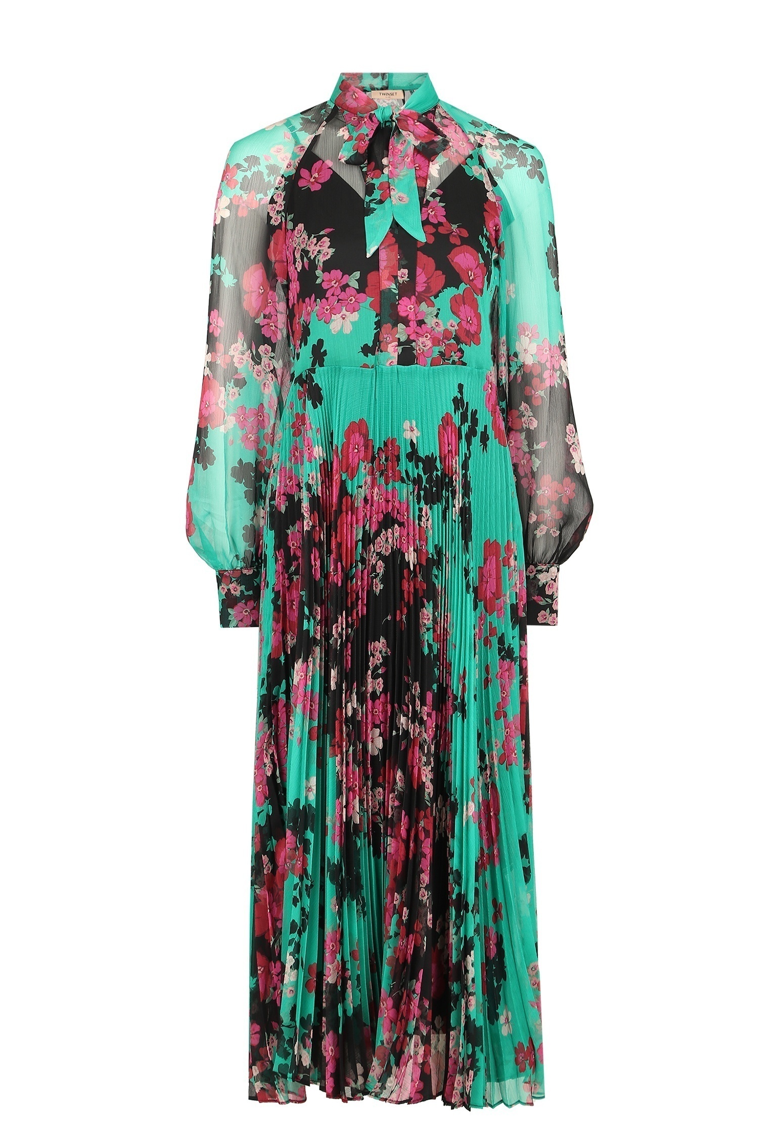 Платье TWINSET Milano Зеленый, размер 42 144870 - фото 1