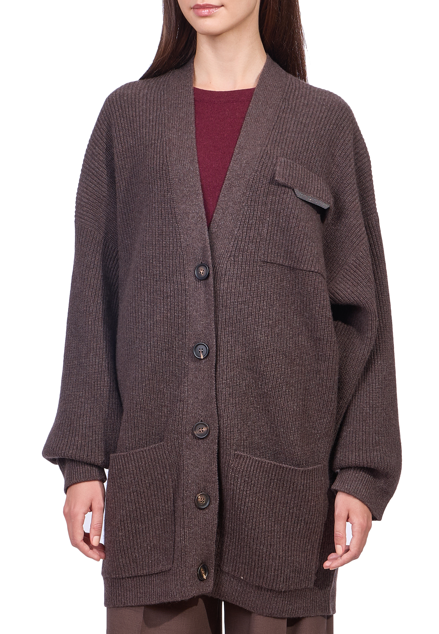 

Кардиган BRUNELLO CUCINELLI, Коричневый, Коричневый