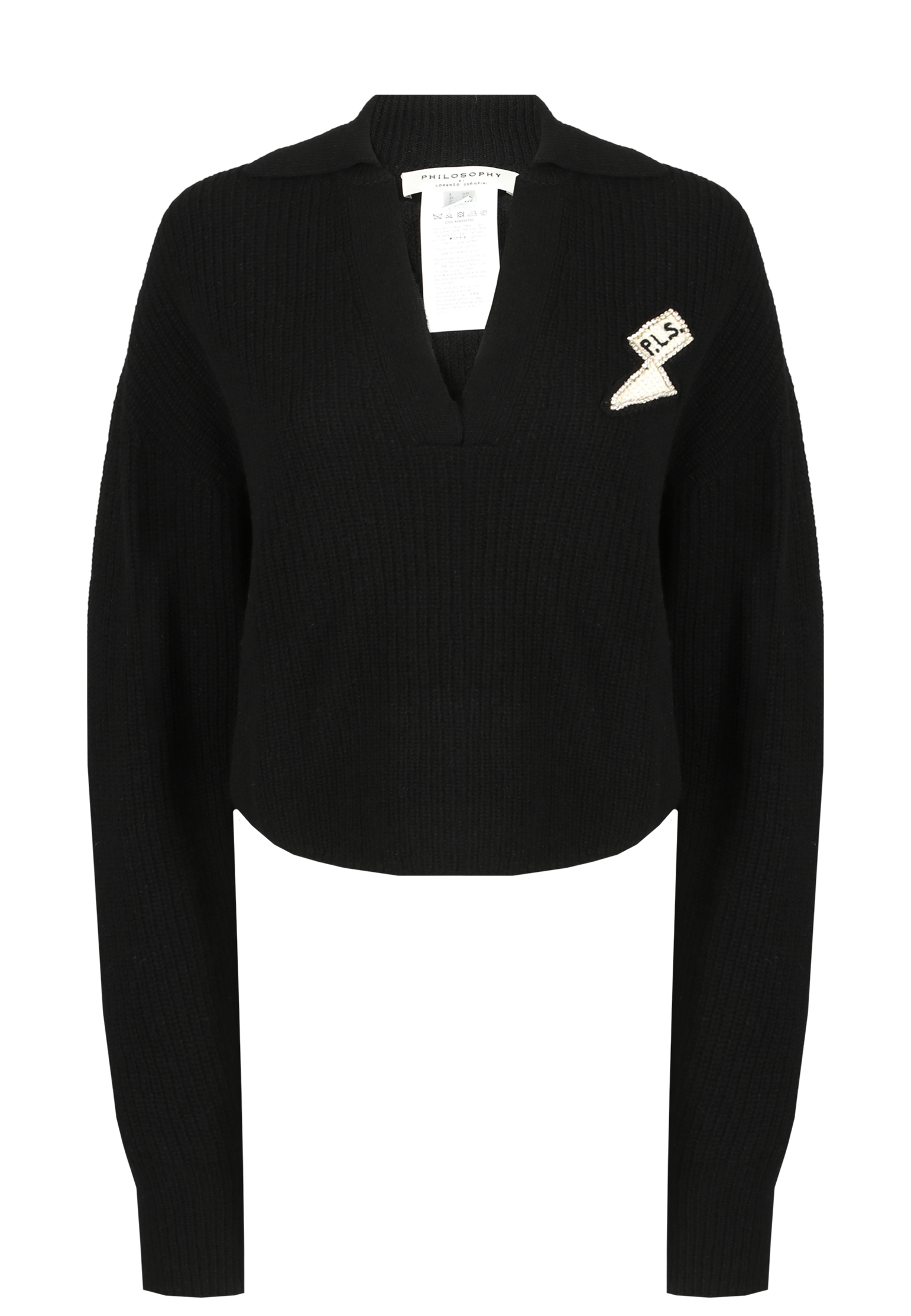 Пуловер PHILOSOPHY DI LORENZO SERAFINI Черный, размер 40