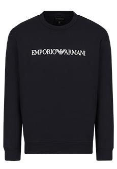 Толстовка с крупным логотипом EMPORIO ARMANI