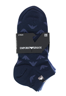 Комплект из коротких носков с голубым принтом EMPORIO ARMANI Underwear