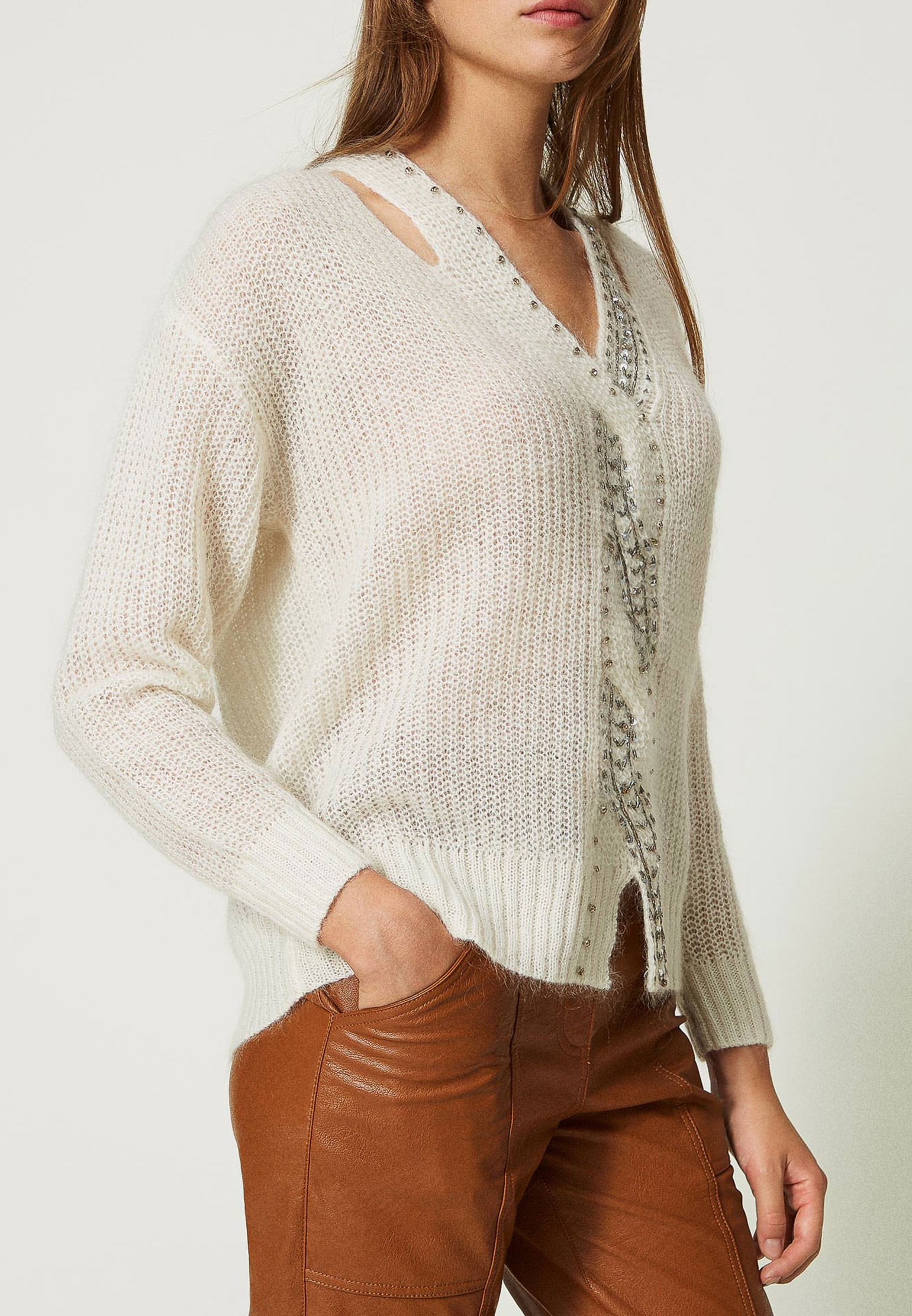 Пуловер TWINSET Milano Белый, размер XS