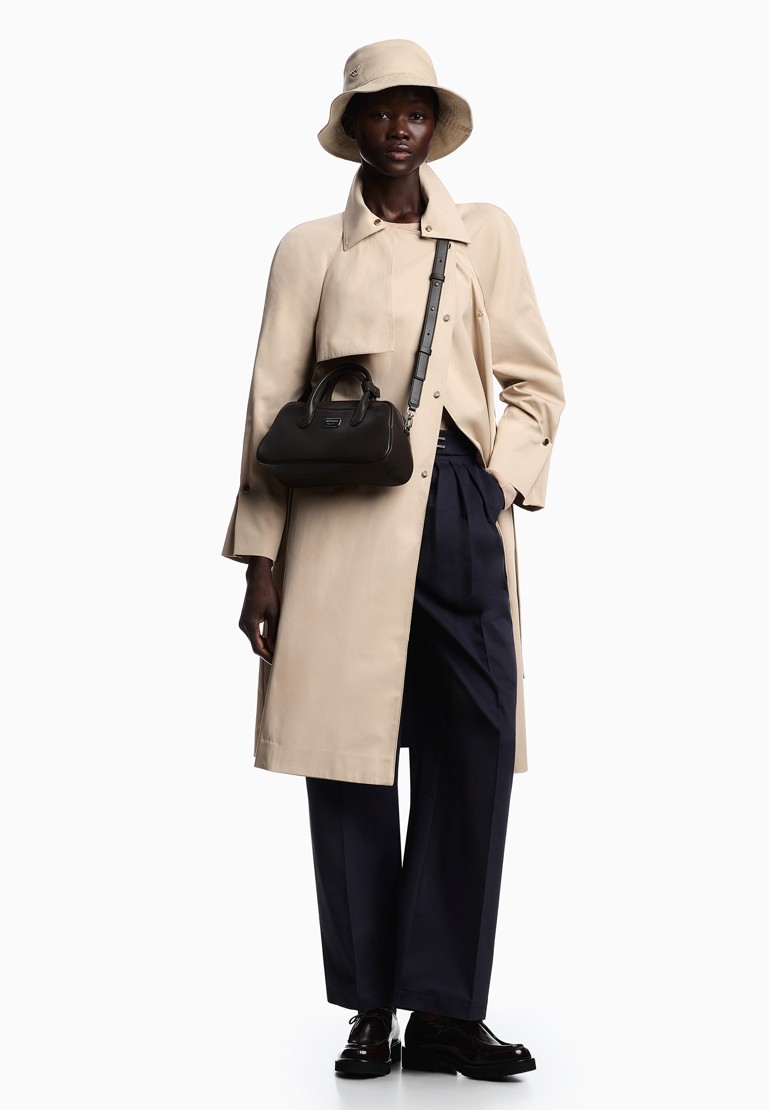 

Тренч EMPORIO ARMANI, Бежевый, Бежевый