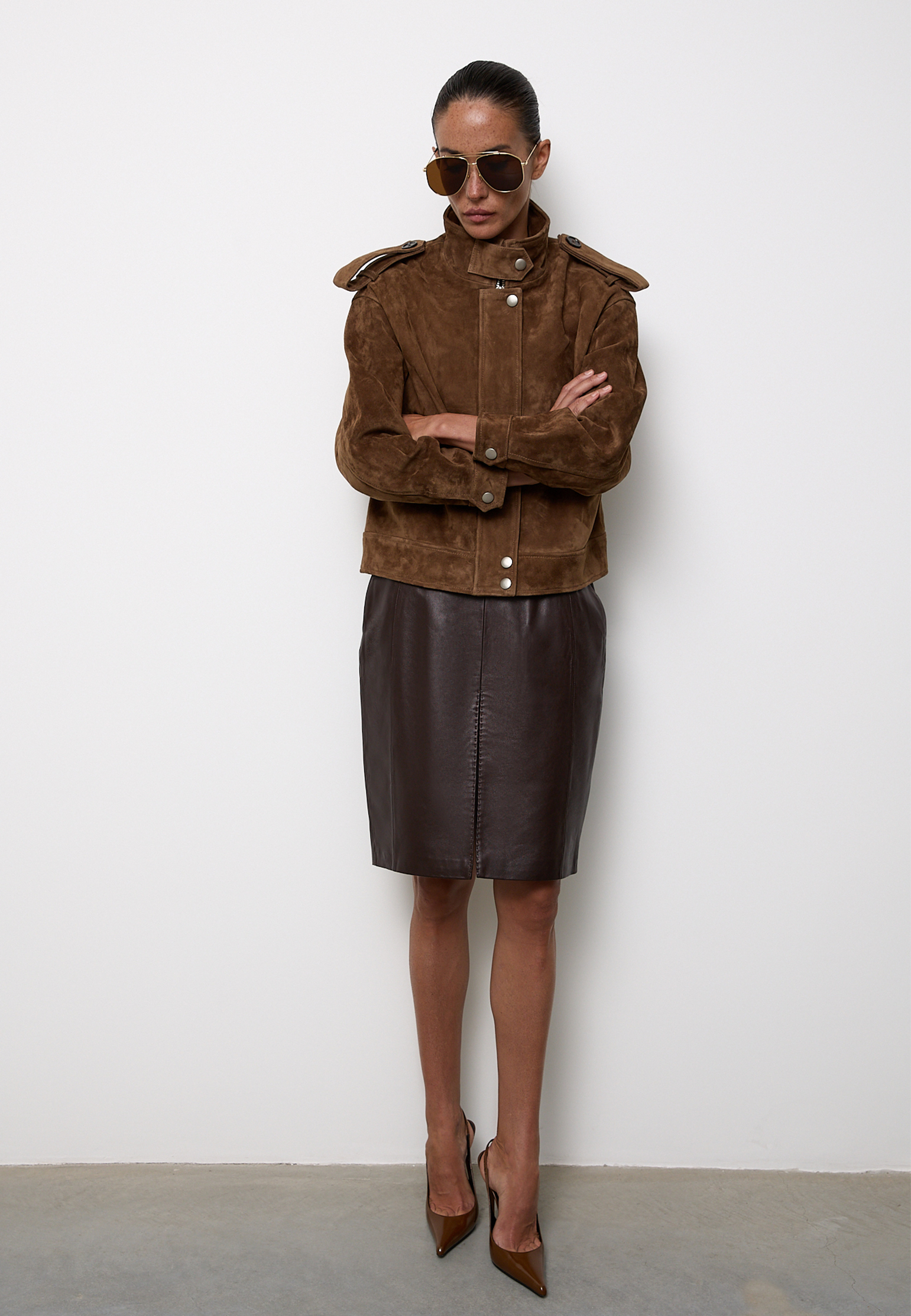 

Замшевая куртка Сахара THE REAL BASE, Коричневый, Коричневый