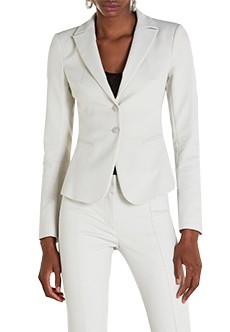 Белый приталенный пиджак PATRIZIA PEPE