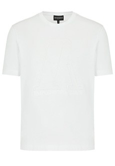 Белая футболка с принтом EMPORIO ARMANI