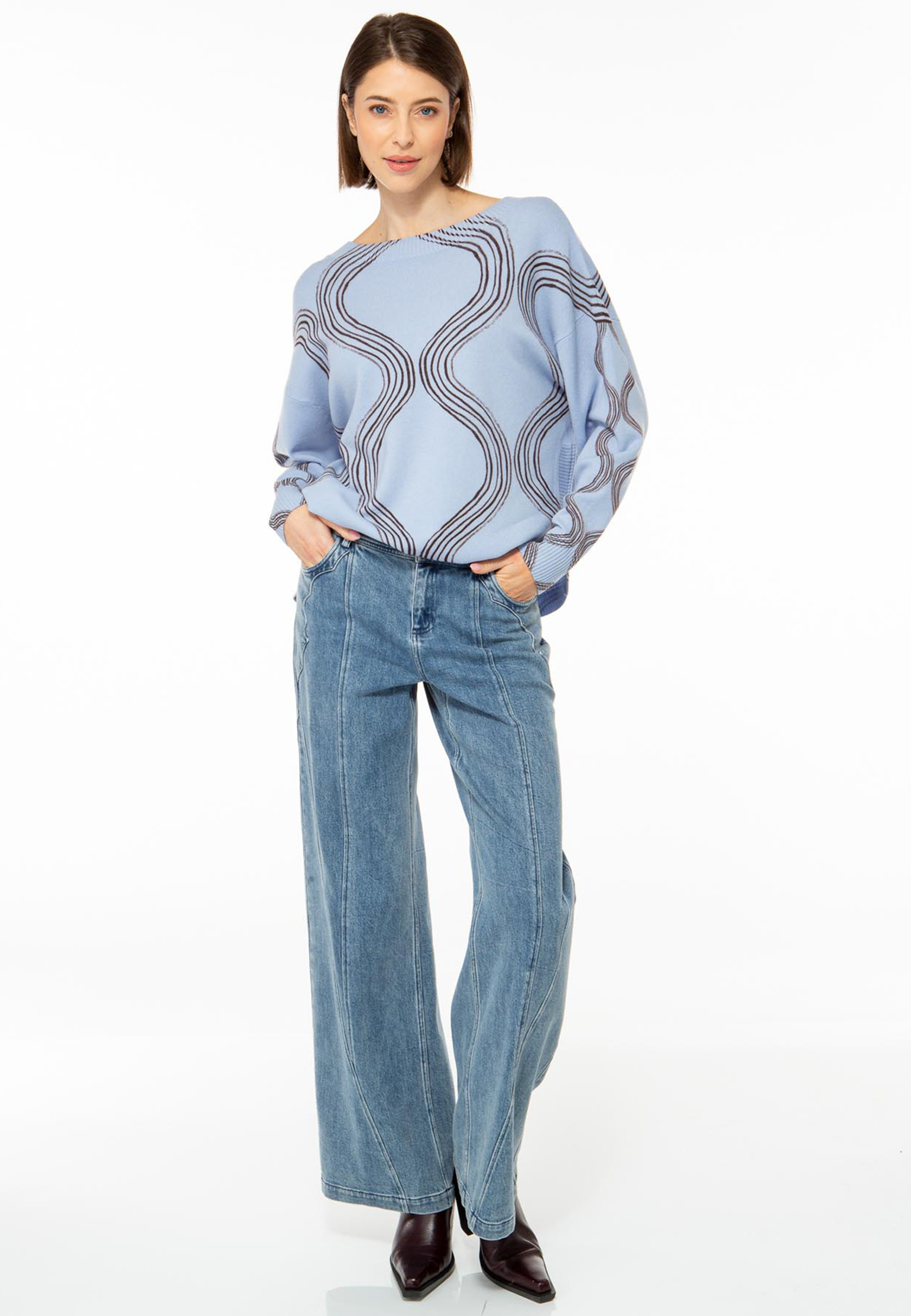 

Пуловер IVI COLLECTION, Синий, Синий