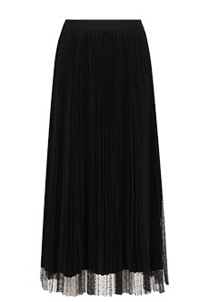 Черная плиссированная юбка TWINSET Milano