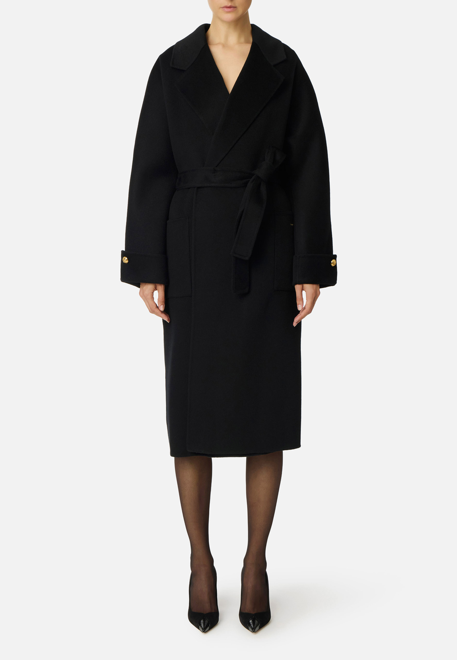 

Пальто ELISABETTA FRANCHI, Черный, Черный