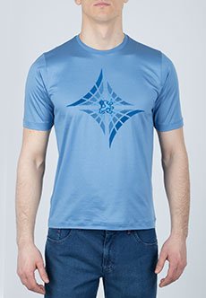 Синяя футболка ZILLI