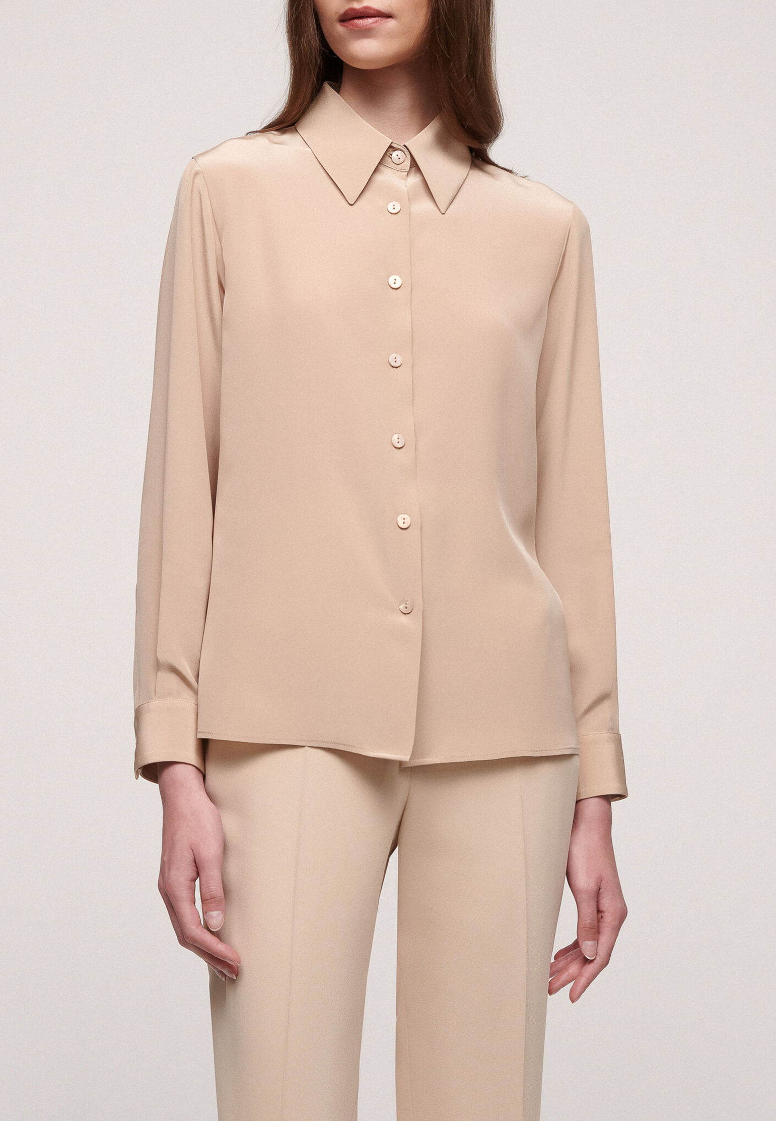 Блуза LUISA SPAGNOLI Бежевый, размер M 166041 - фото 1