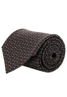 Коричневый шёлковый галстук BRIONI