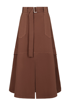 Хлопковая юбка с накладными карманами FABIANA FILIPPI