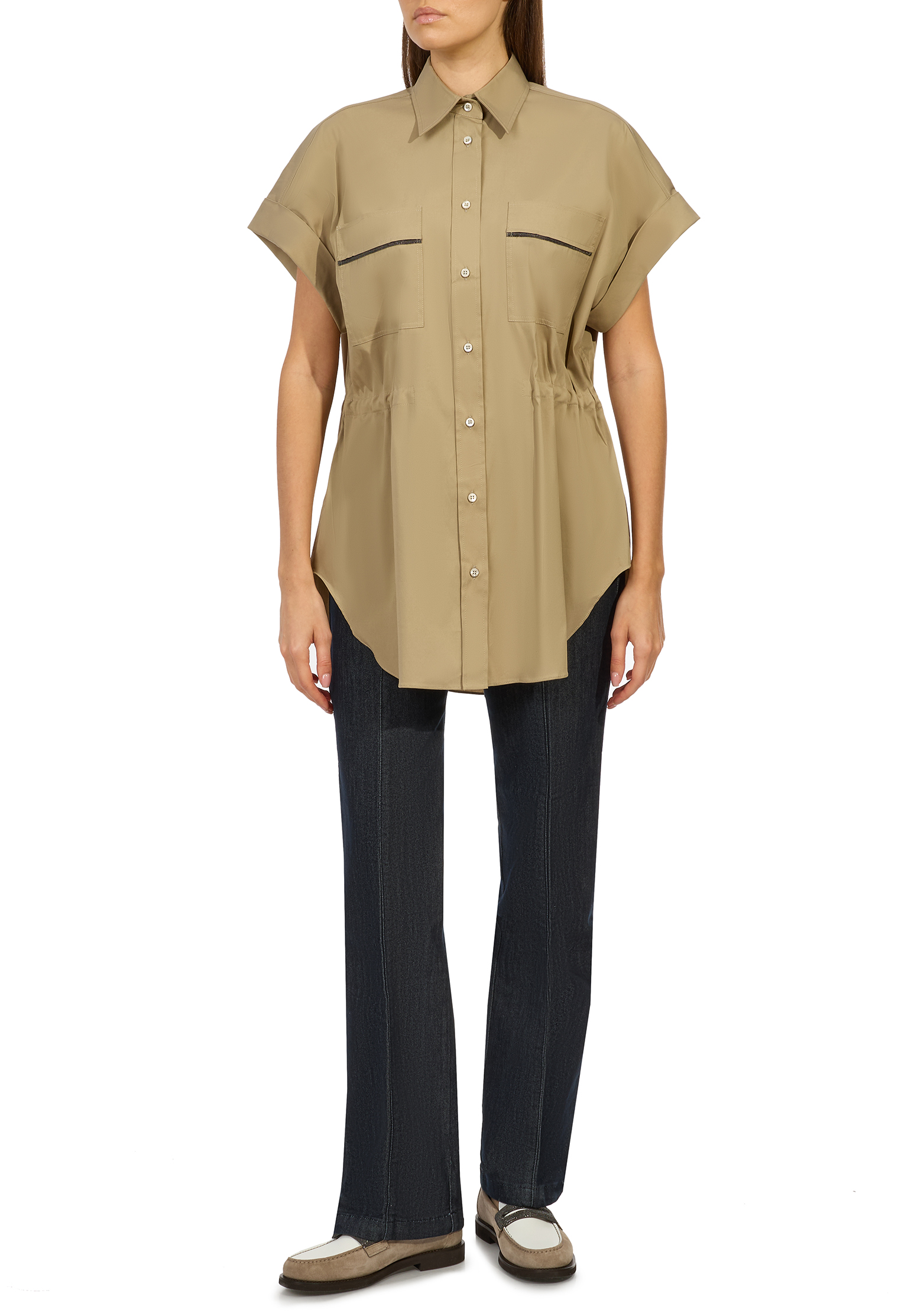 

Рубашка BRUNELLO CUCINELLI, Бежевый, Бежевый