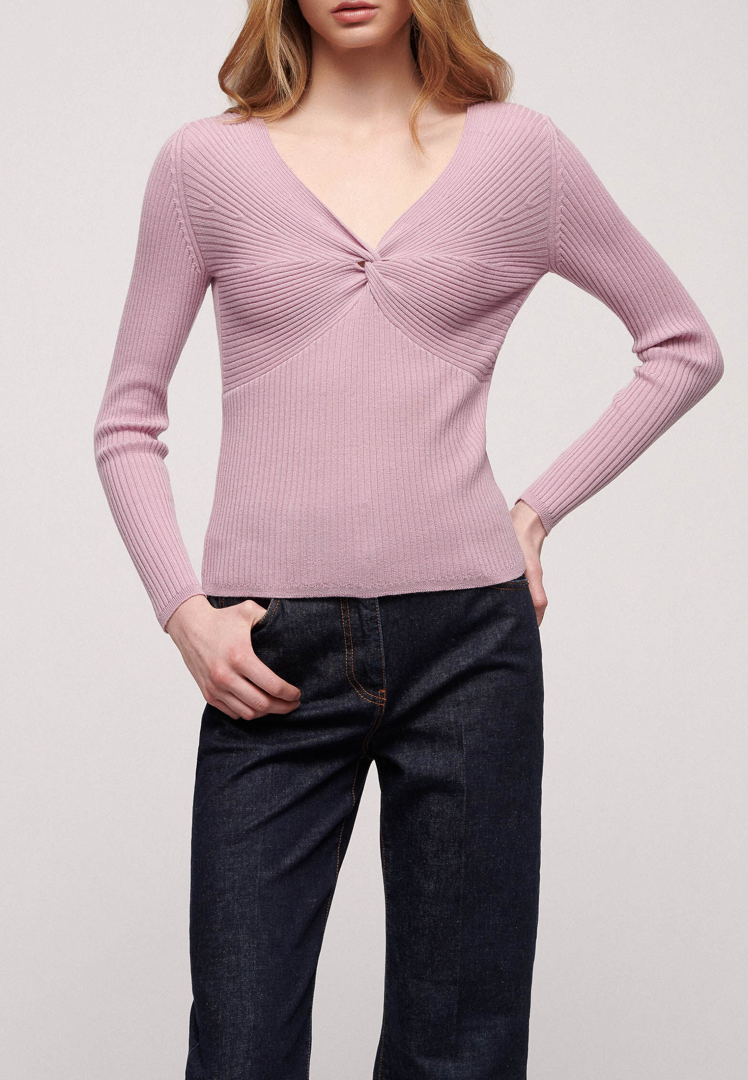 Пуловер LUISA SPAGNOLI Розовый, размер M