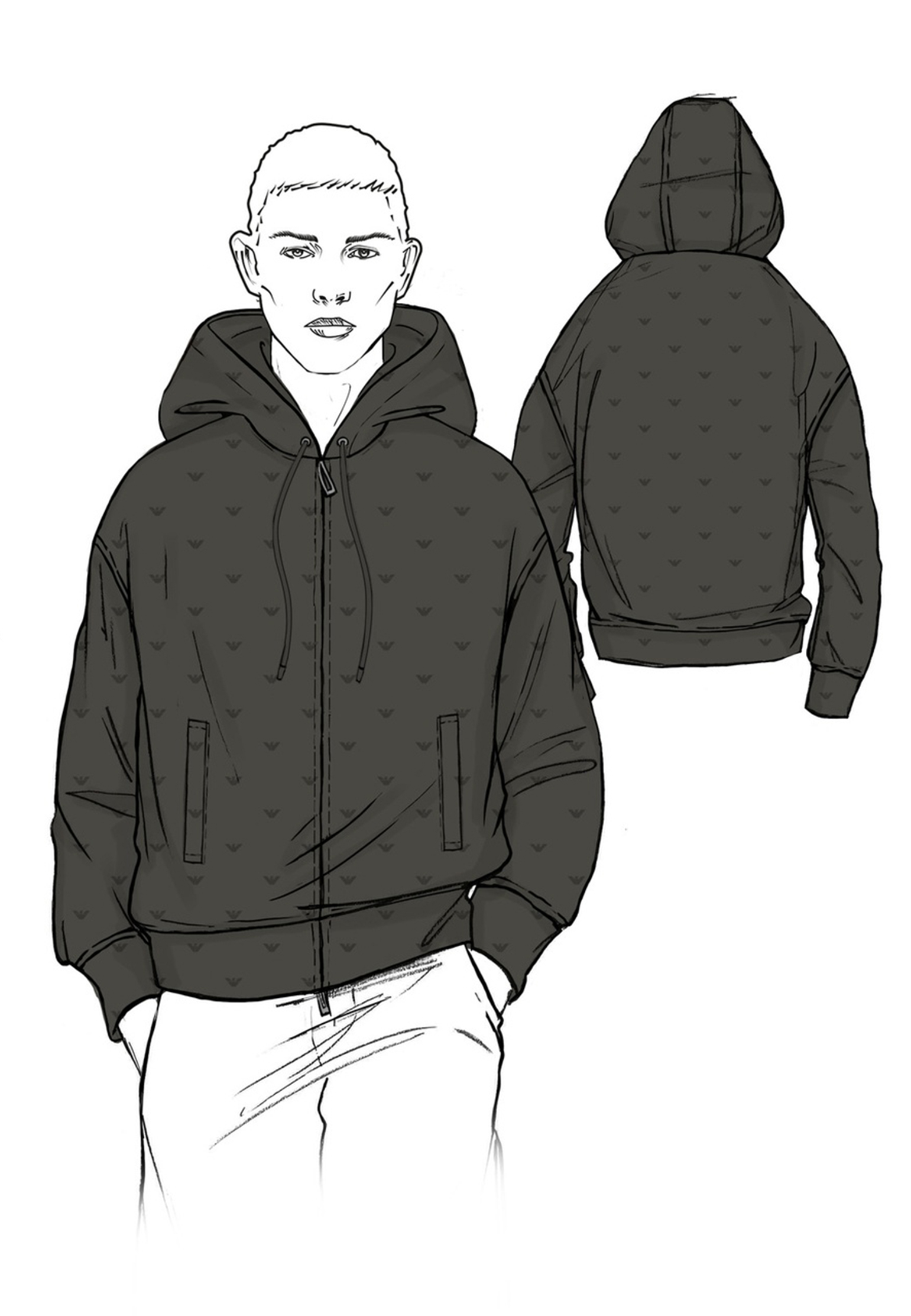 

Толстовка EMPORIO ARMANI, Зеленый, Зеленый