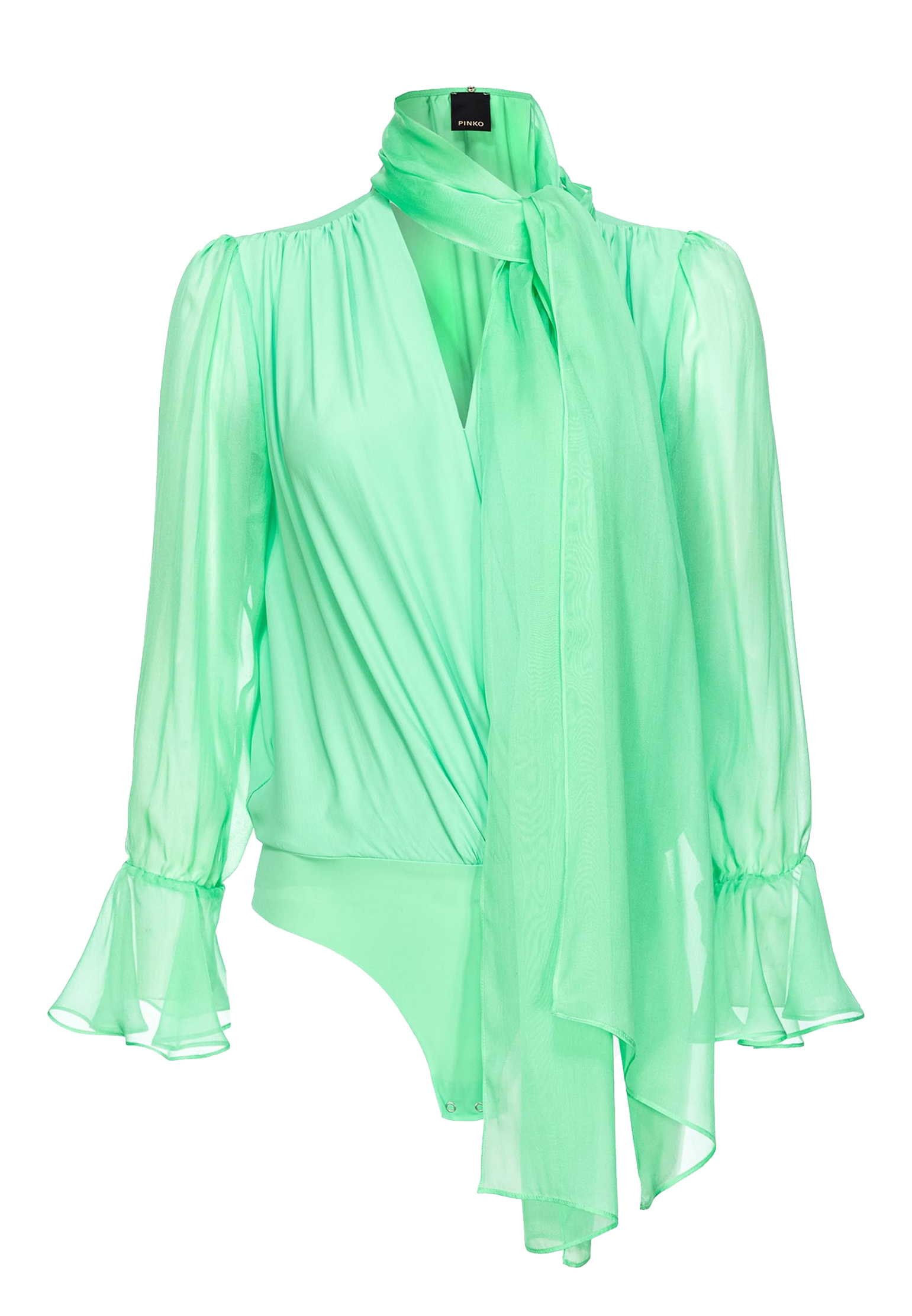 Блуза PINKO Зеленый, размер 42