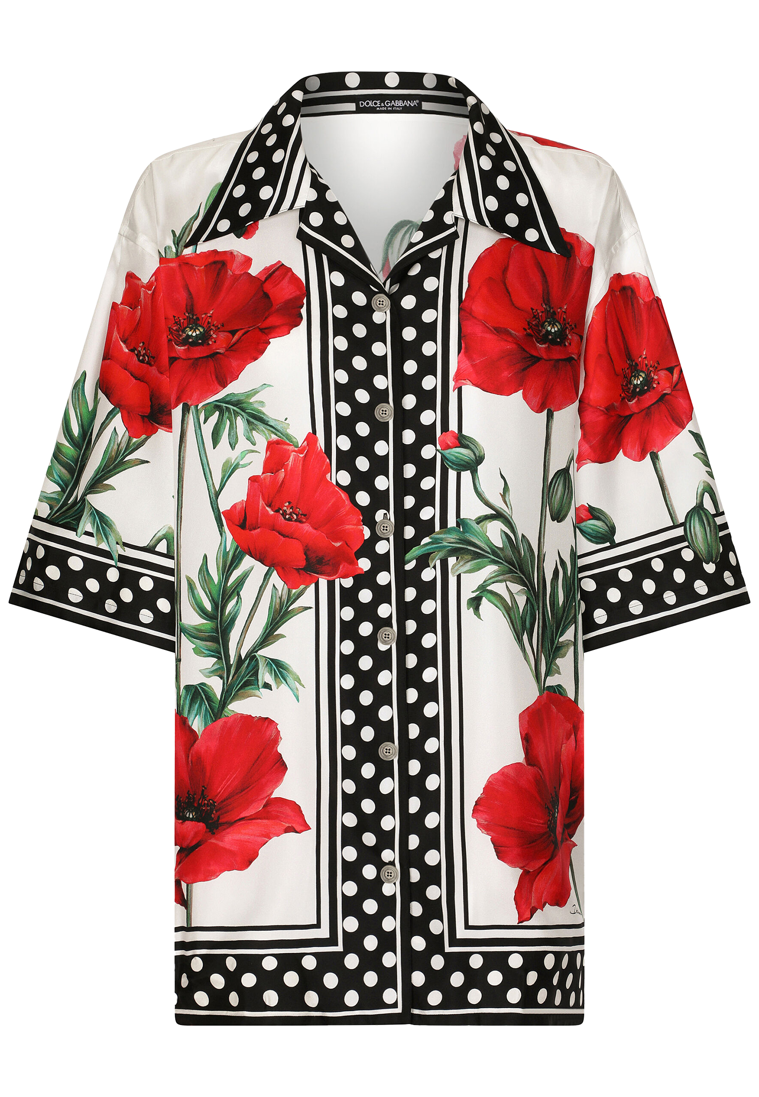 Блуза DOLCE&GABBANA Разноцветный, размер 40 160000 - фото 1