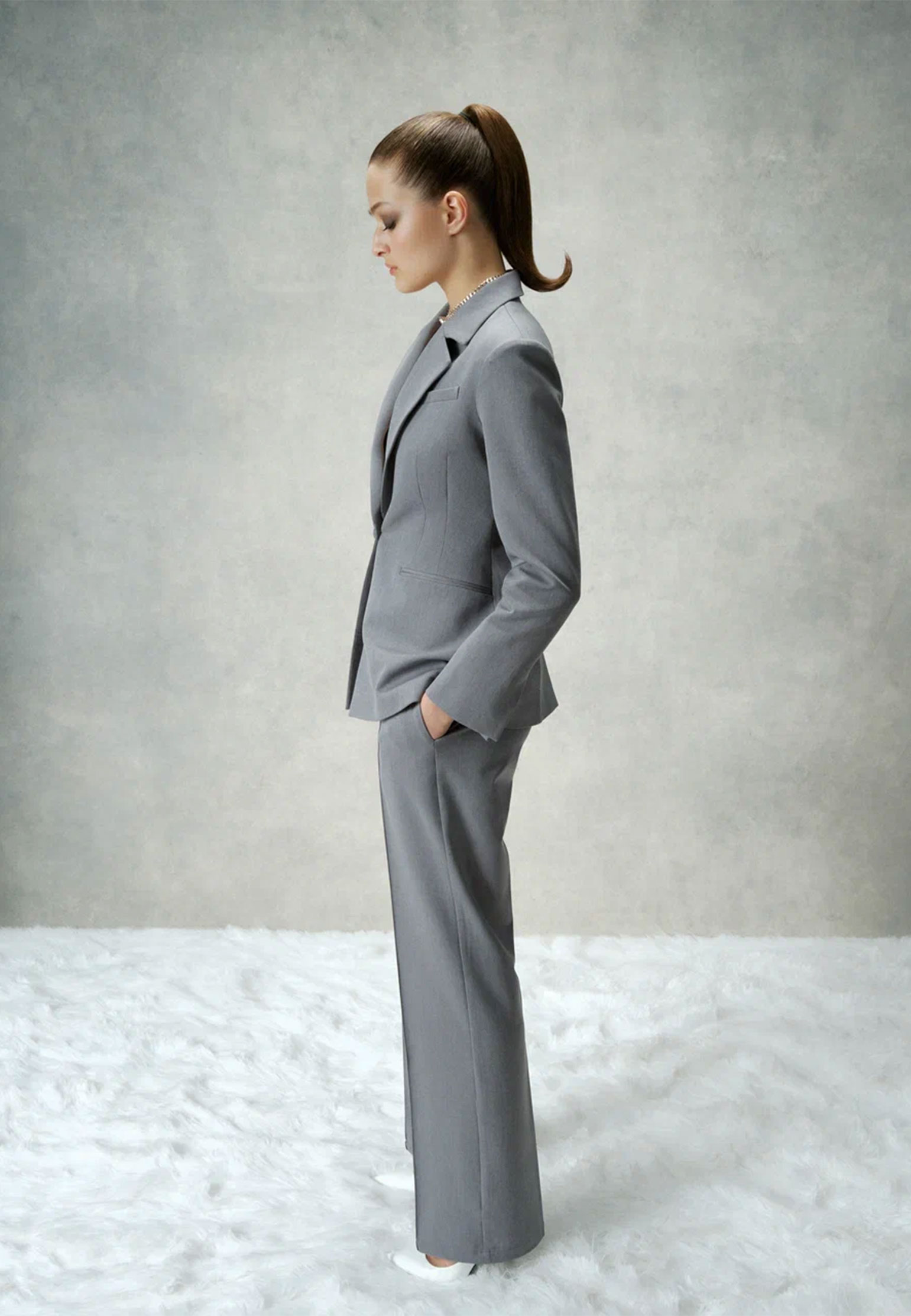 

Приталенный жакет AZUR, Серый, Серый