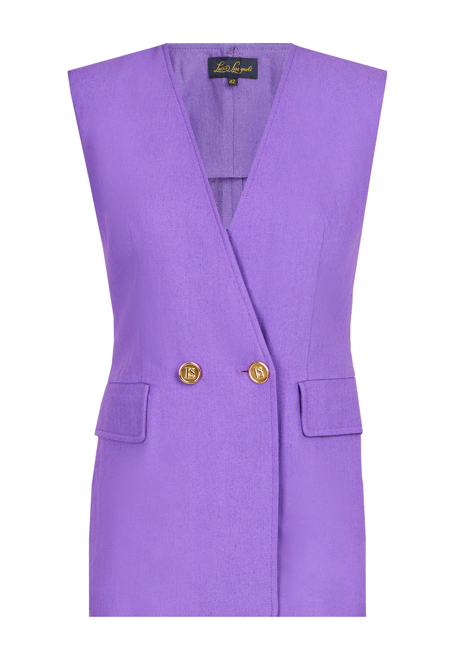Жилет LUISA SPAGNOLI Фиолетовый, размер 46