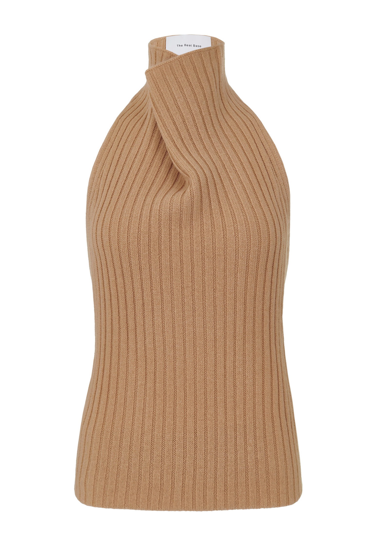 

Топ халтер из шерсти THE REAL BASE, Бежевый, Бежевый