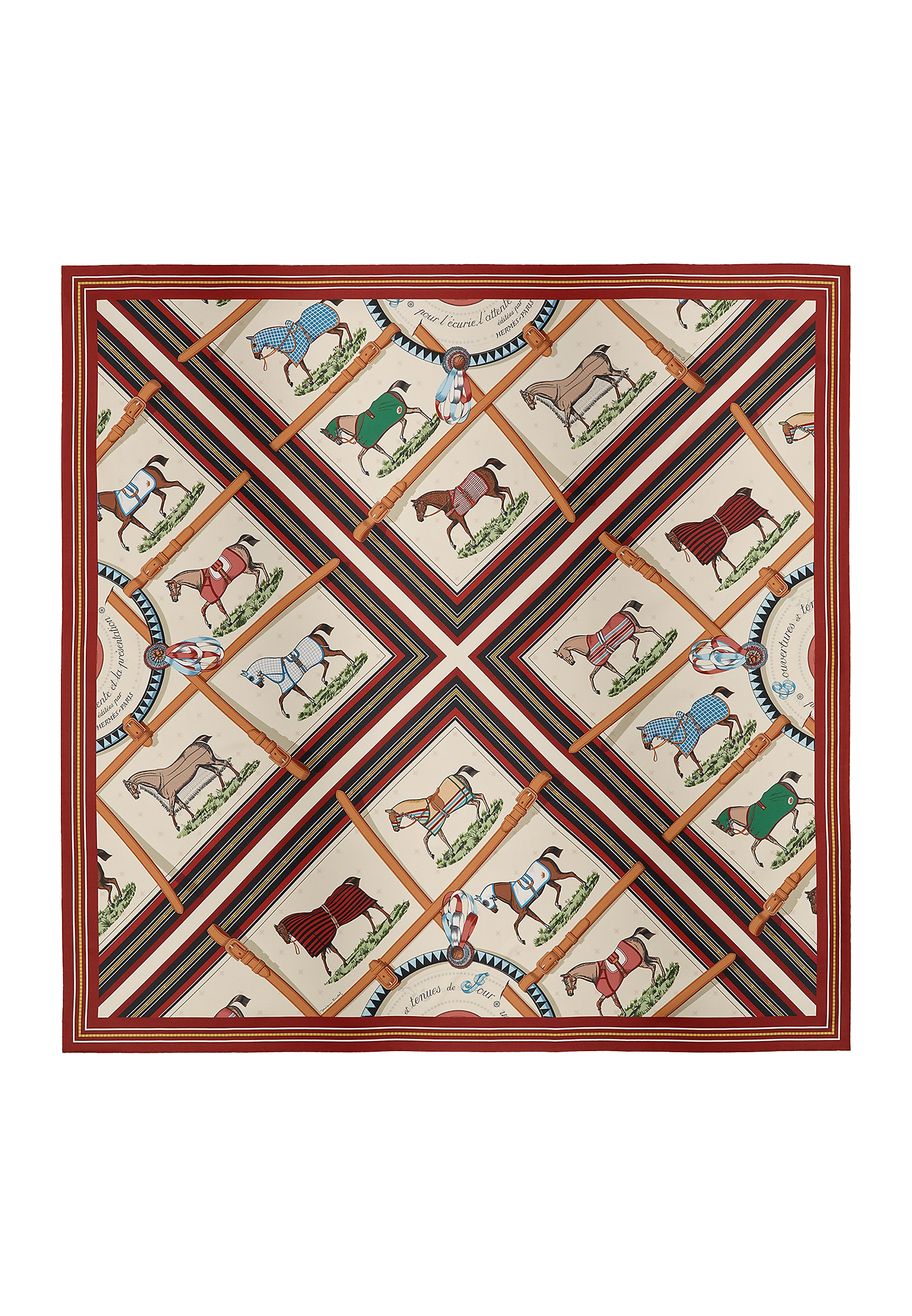 

Платок HERMES, Коричневый, Коричневый