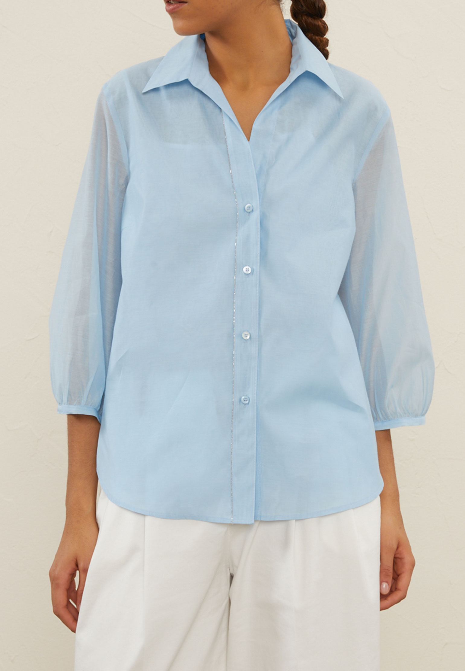 Рубашка PESERICO Голубой, размер 38
