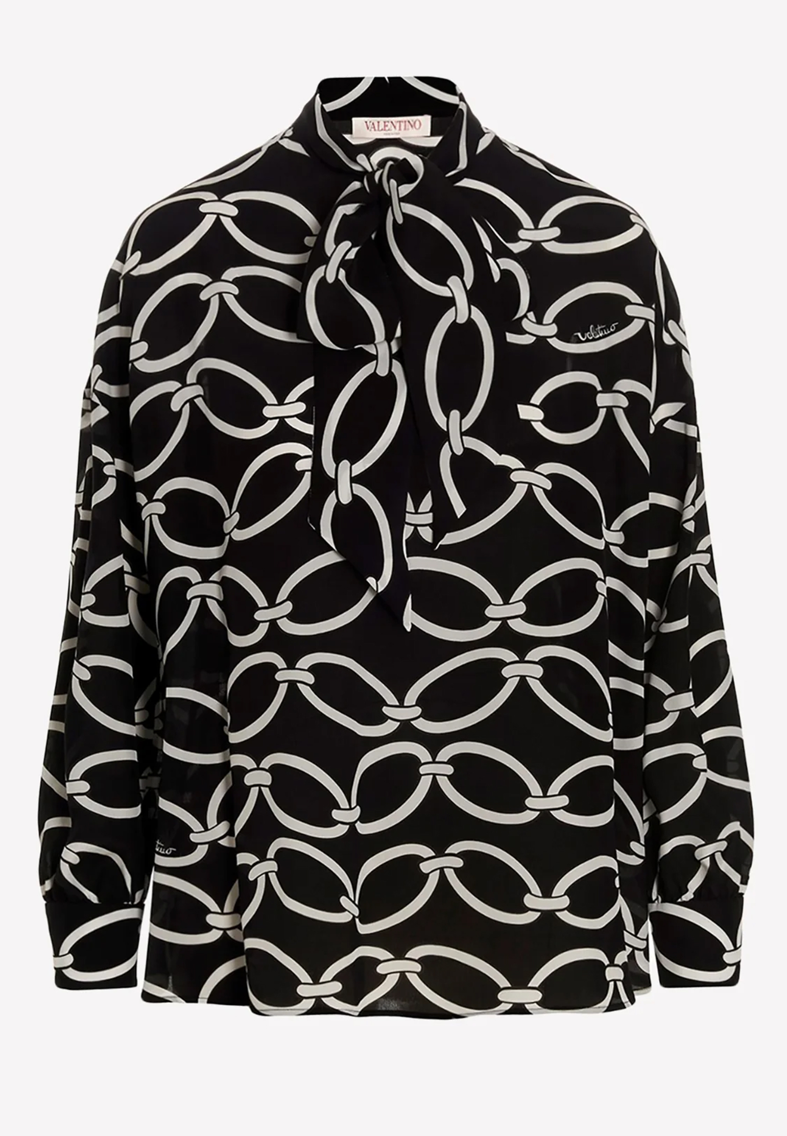 Блуза VALENTINO Черный, размер 44 160596 - фото 1