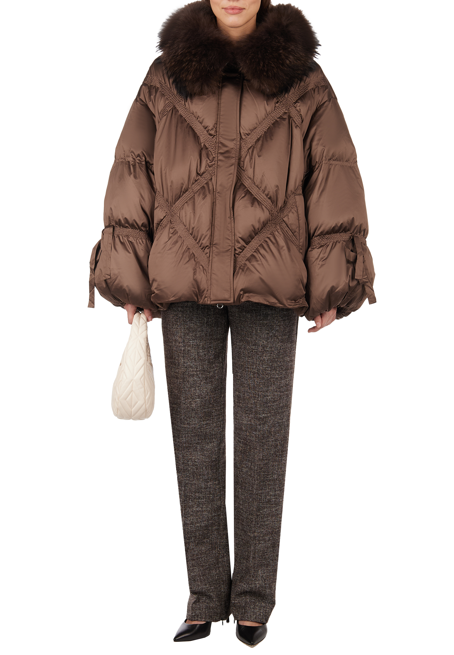 

Пуховик SFILATO, Коричневый, Коричневый