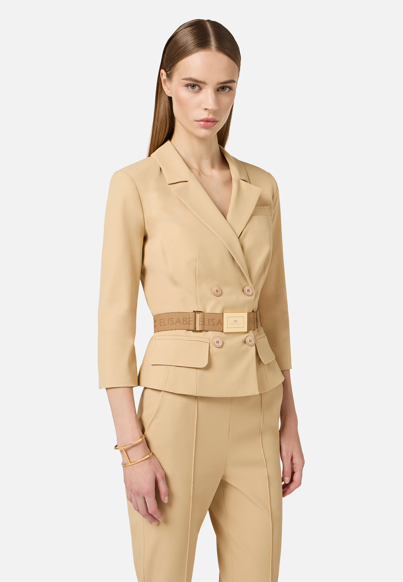 

Жакет ELISABETTA FRANCHI, Бежевый, Бежевый