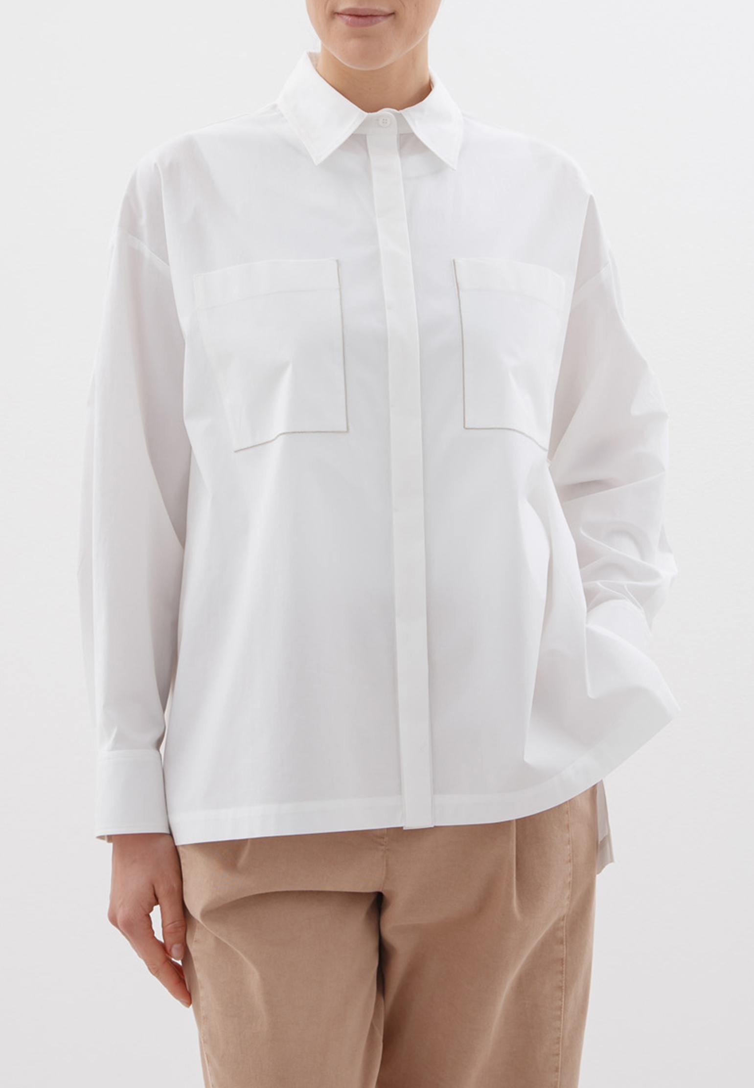 Блуза PESERICO Белый, размер 42 147782 - фото 1