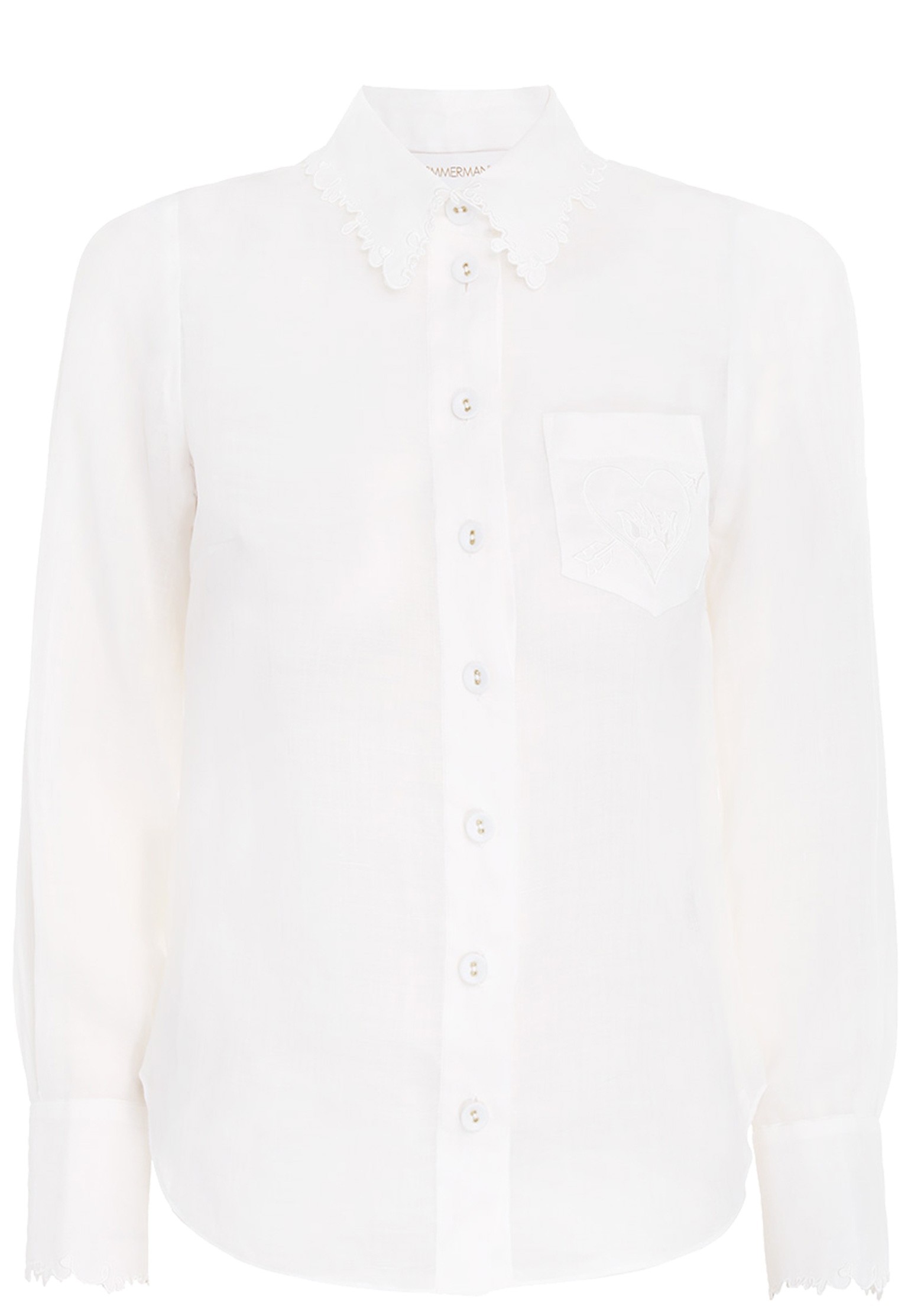 Рубашка ZIMMERMANN Белый, размер L 125225 - фото 1