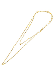 Удлиненная золотая цепочка с жемчужинками LUISA SPAGNOLI