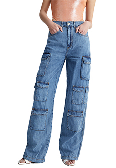 Широкие джинсы с накладными карманами  LIU JO