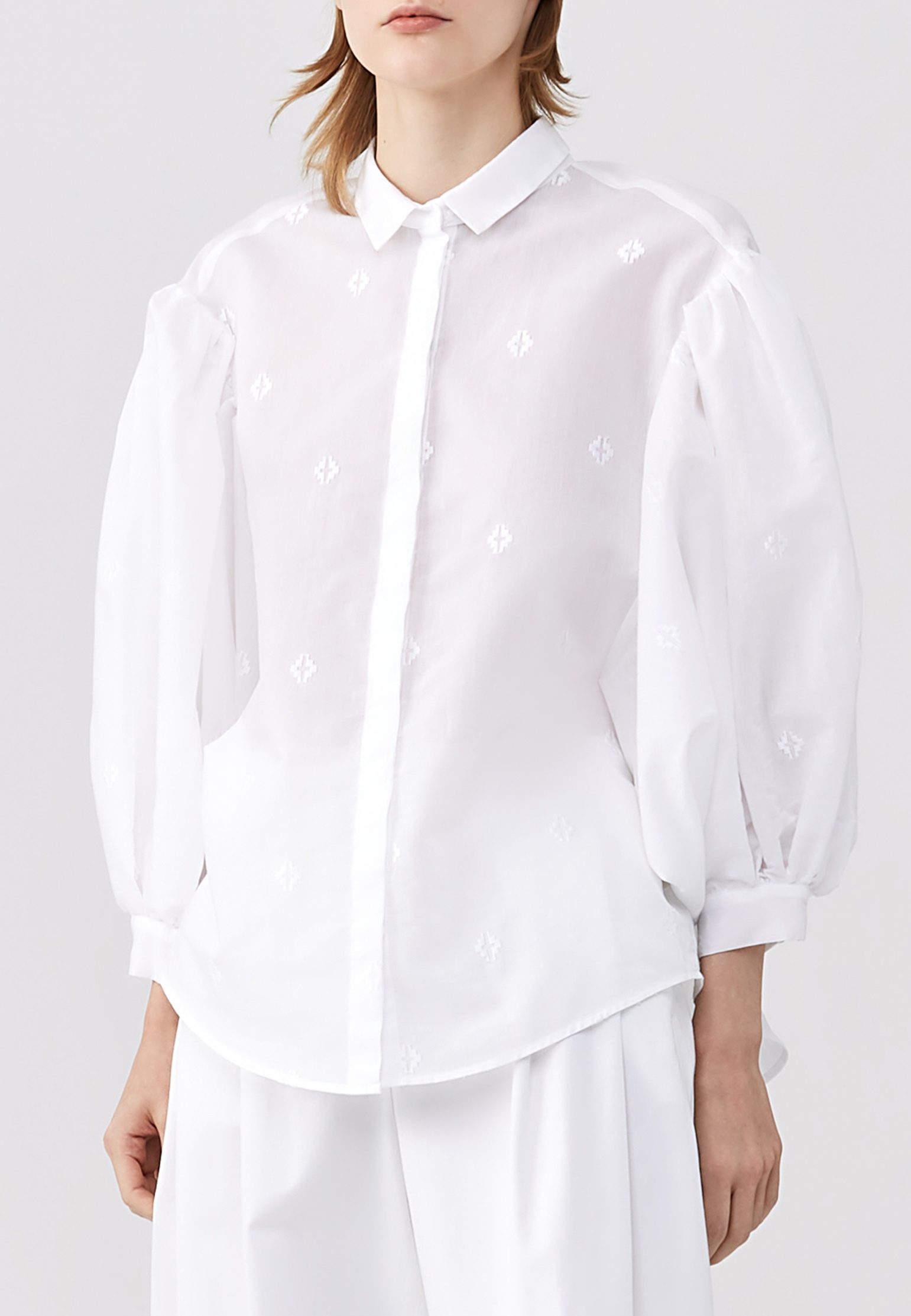 Блуза FABIANA FILIPPI Белый, размер 44 142333 - фото 1