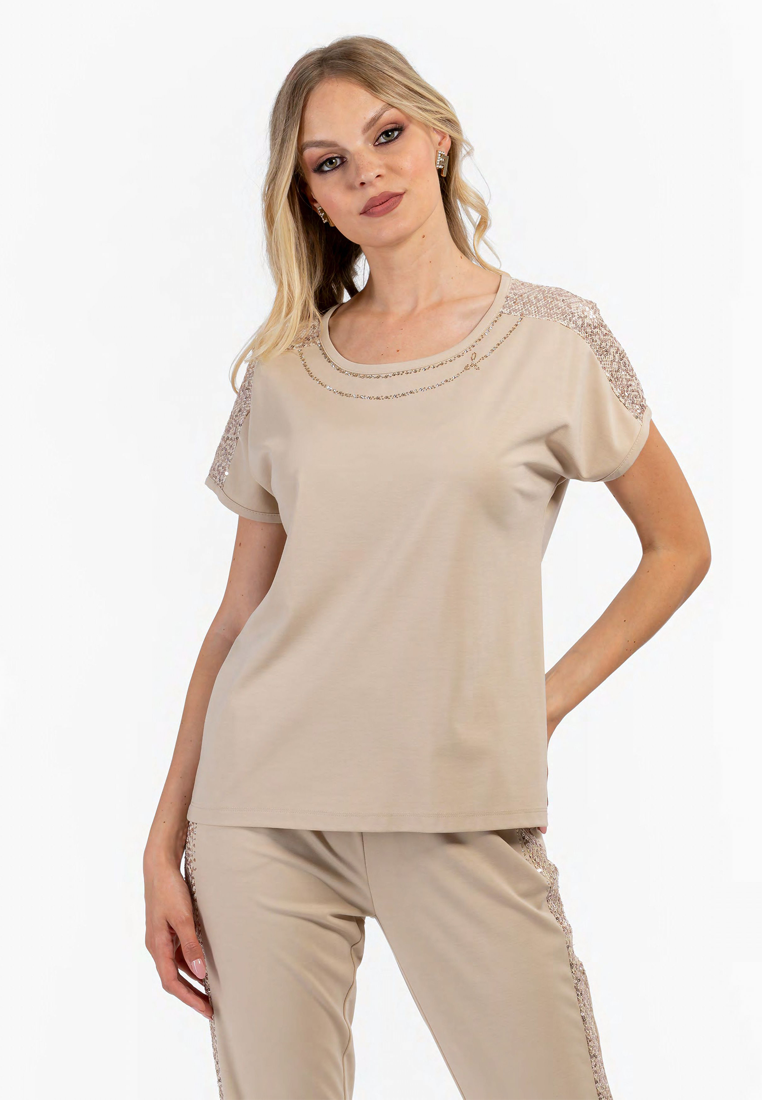 

Футболка ELISA FANTI, Бежевый, Бежевый