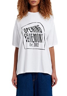 Белая футболка с логотипом OPENING CEREMONY