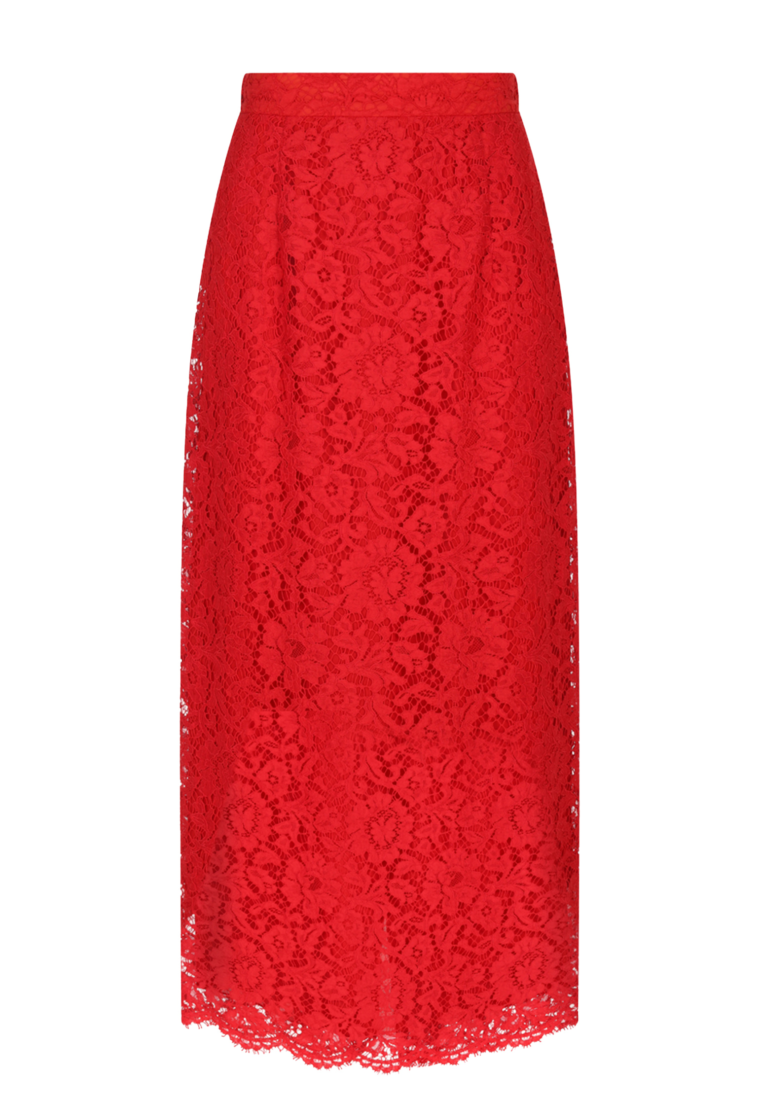

Юбка из кружева Haute Couture и шелка в красном CARPI, Красный, Красный