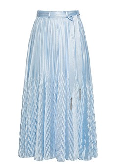 Серо-голубая плиссированная юбка MAX&MOI