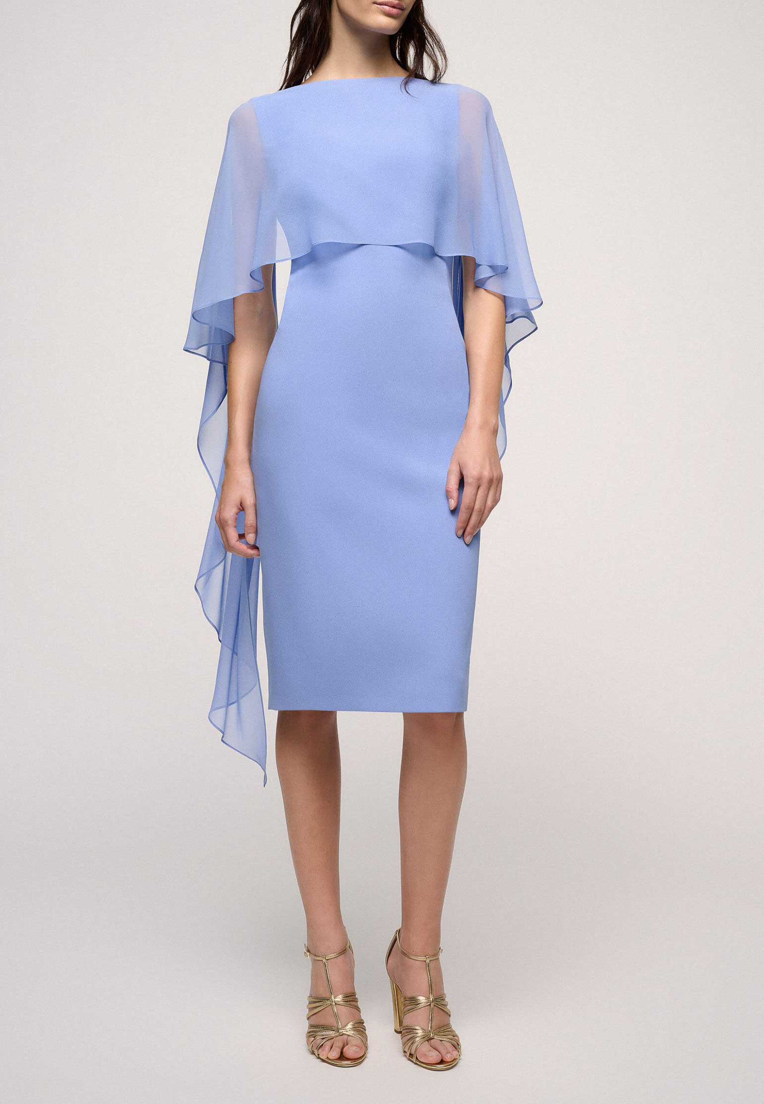 Платье LUISA SPAGNOLI Голубой, размер 48 174895 - фото 1