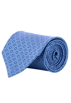 Голубой галстук с геометричным принтом  STEFANO RICCI