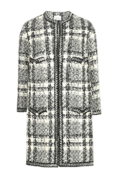 Меланжевое пальто из смесовой шерсти EDWARD ACHOUR