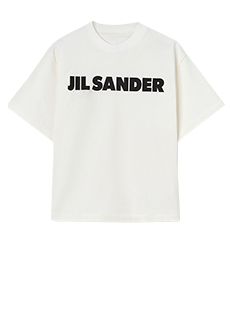 Хлопковая футболка с логотипом JIL SANDER