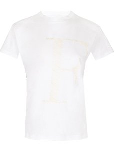 Белая футболка с вышивкой FABIANA FILIPPI