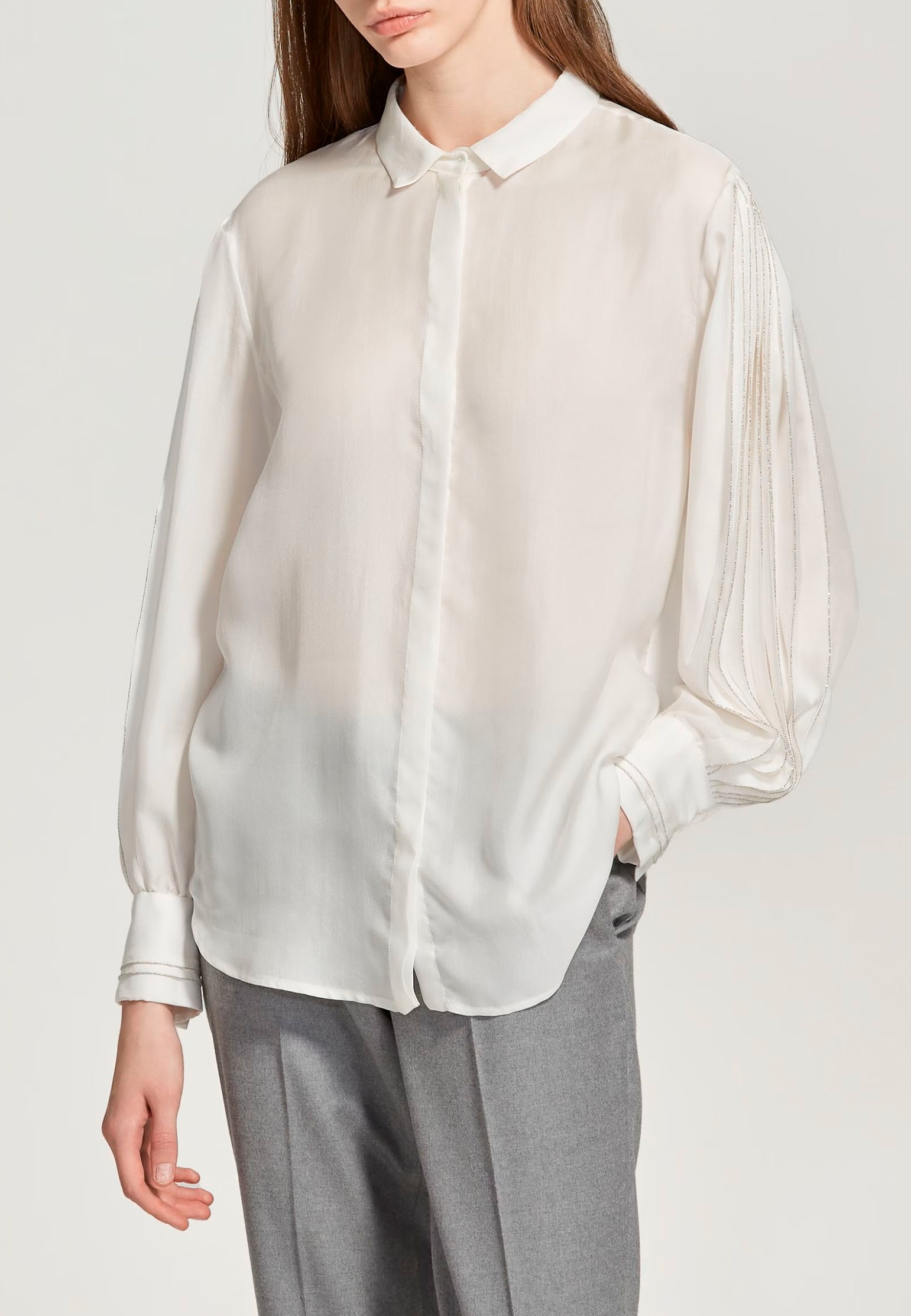 Блуза FABIANA FILIPPI Белый, размер 40 146606 - фото 1