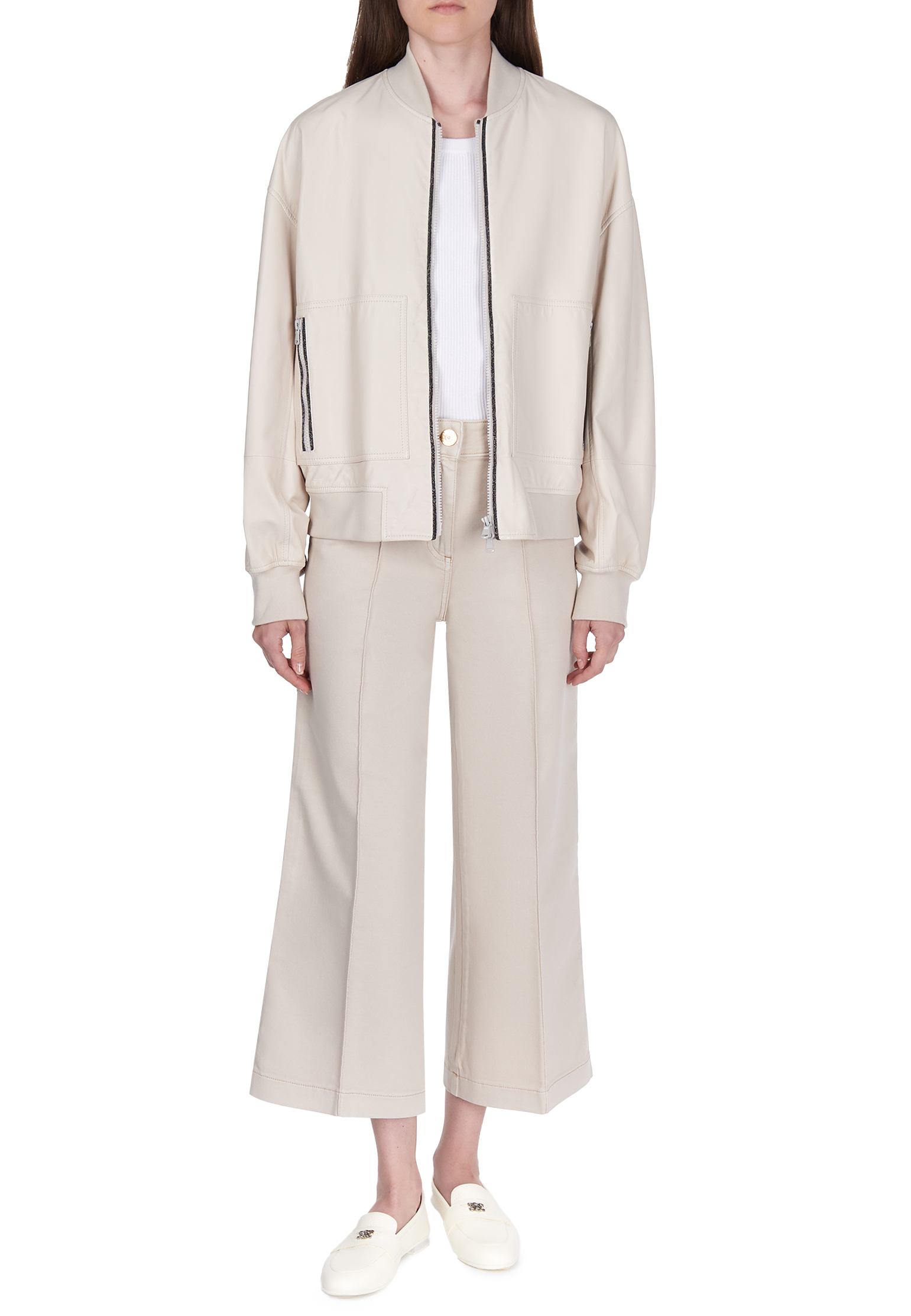 

Бомбер BRUNELLO CUCINELLI, Белый, Белый