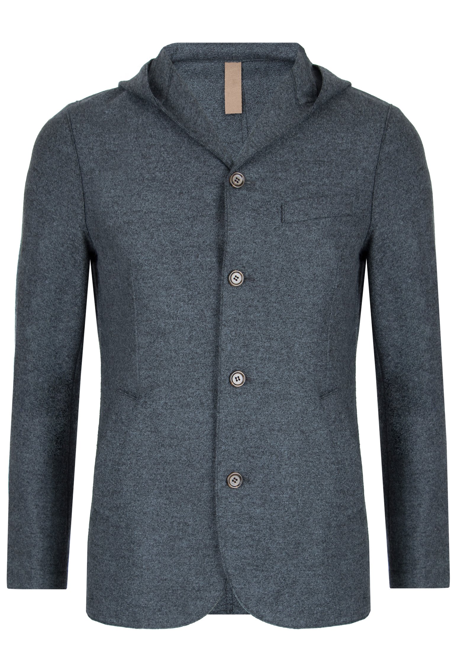 Однобортный пиджак с капюшоном ELEVENTY Серый, размер 46 122289 - фото 1