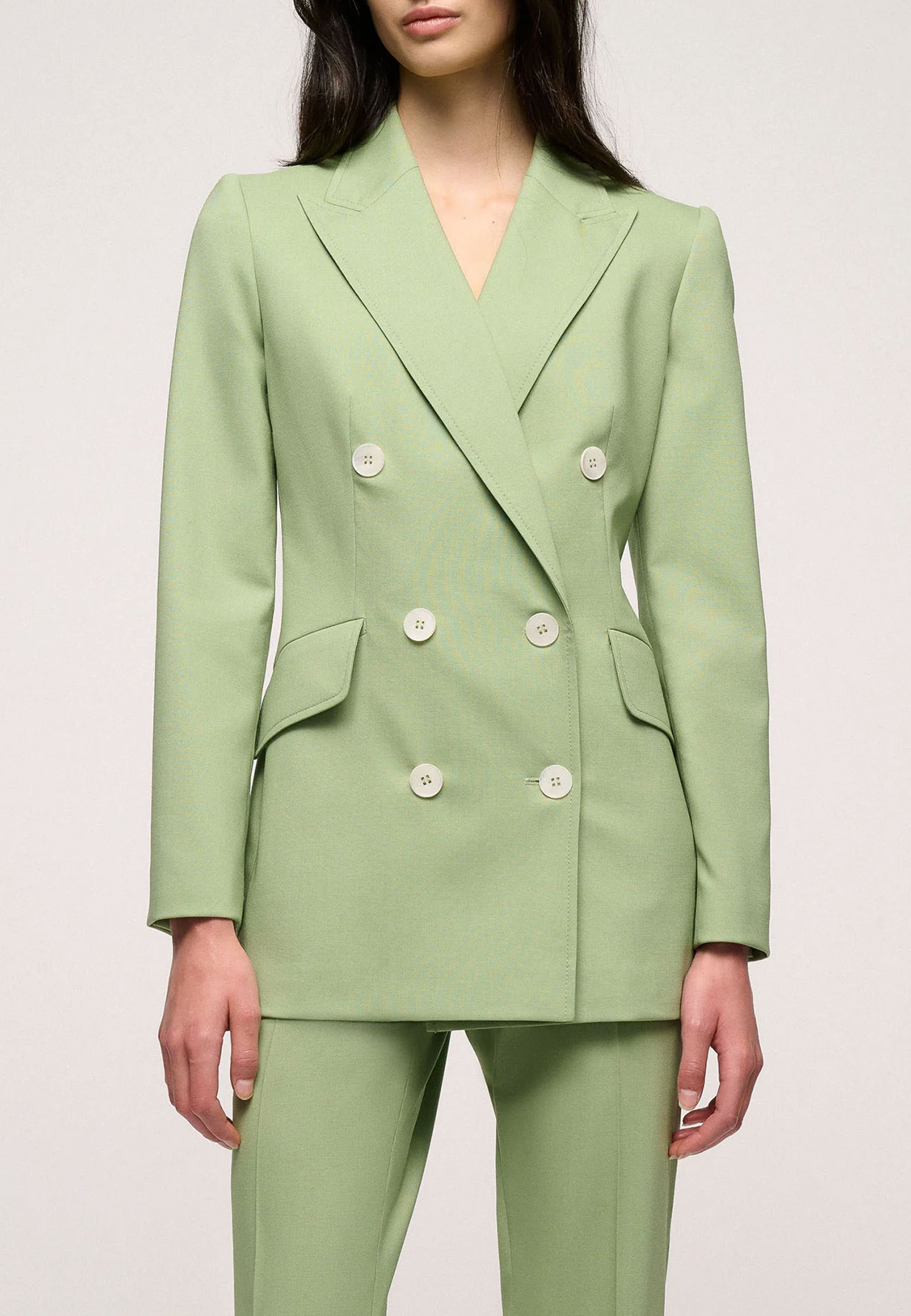 Жакет от костюма LUISA SPAGNOLI Зеленый, размер 48 174820 - фото 1