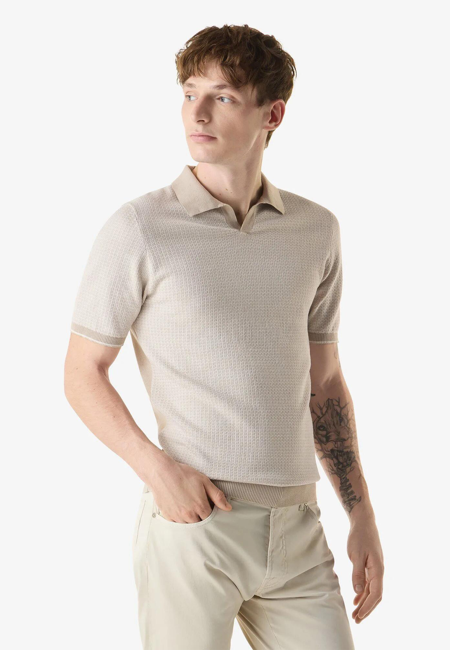 

Поло CORNELIANI, Бежевый, Бежевый