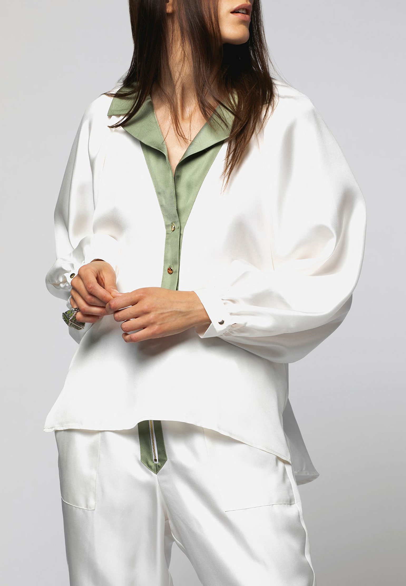 Блуза MAX&MOI Зеленый, размер 38 174549 - фото 1